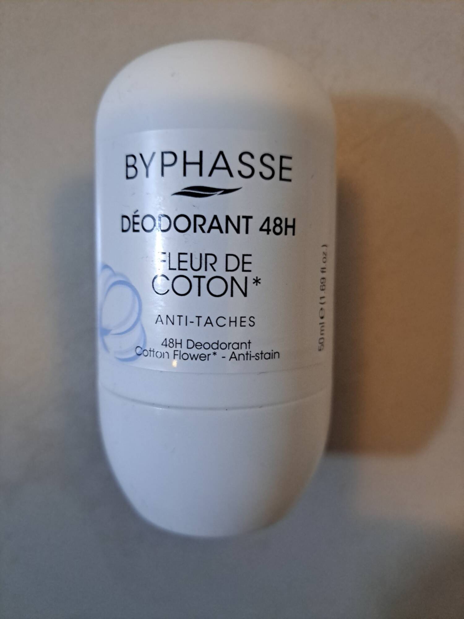 BYPHASSE - Fleur de coton - Déodorant 48h