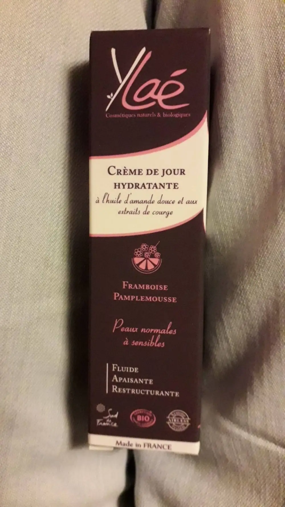 YLAÉ - Crème de jour hydratante à l'huile d'amande douce