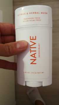 NATIVE - Citrus & herbal musk - Déodorant