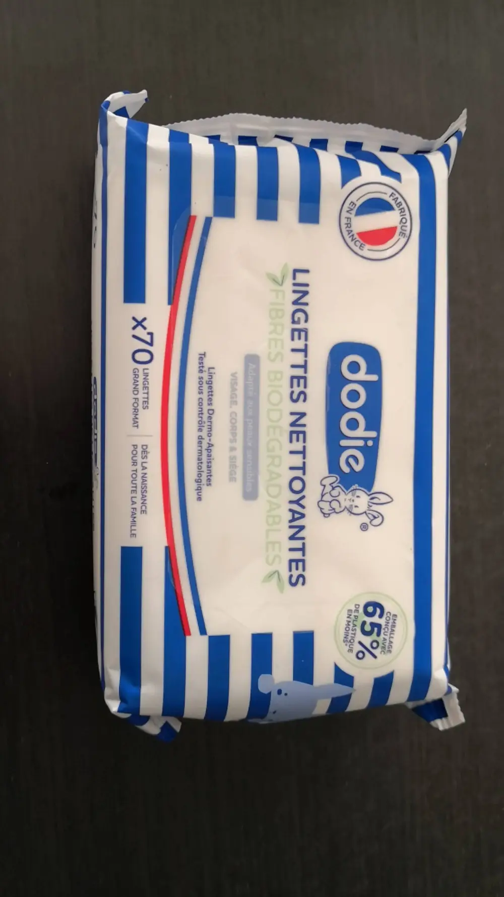 DODIE - Lingettes nettoyantes fibres biodégradables