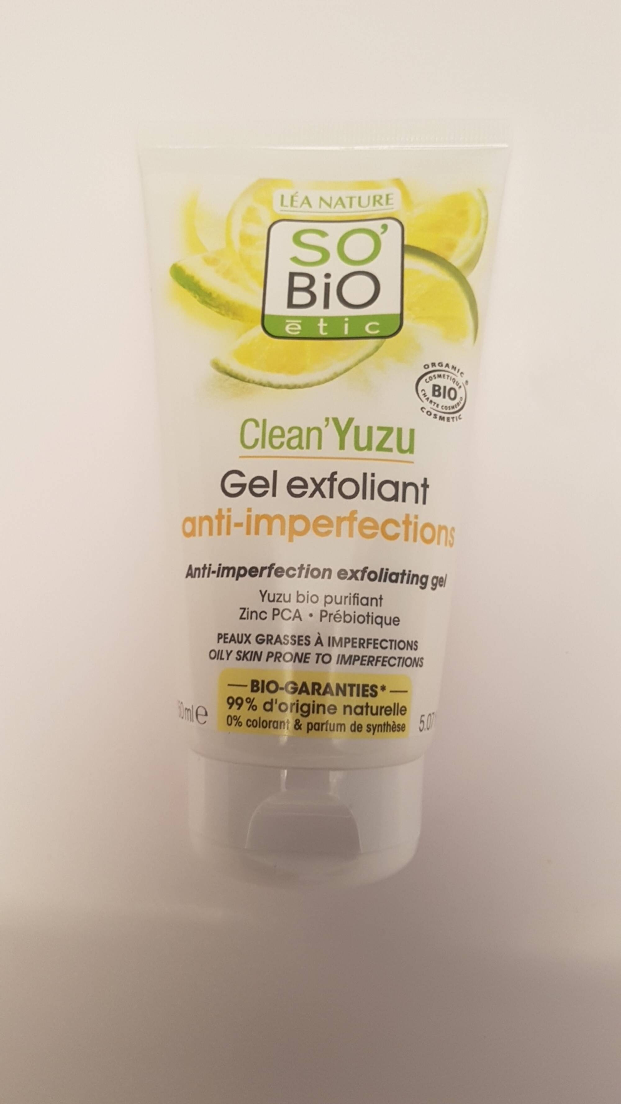 SO'BIO ÉTIC - Clean'Yuzu - Gel exfoliant anti-imperfections