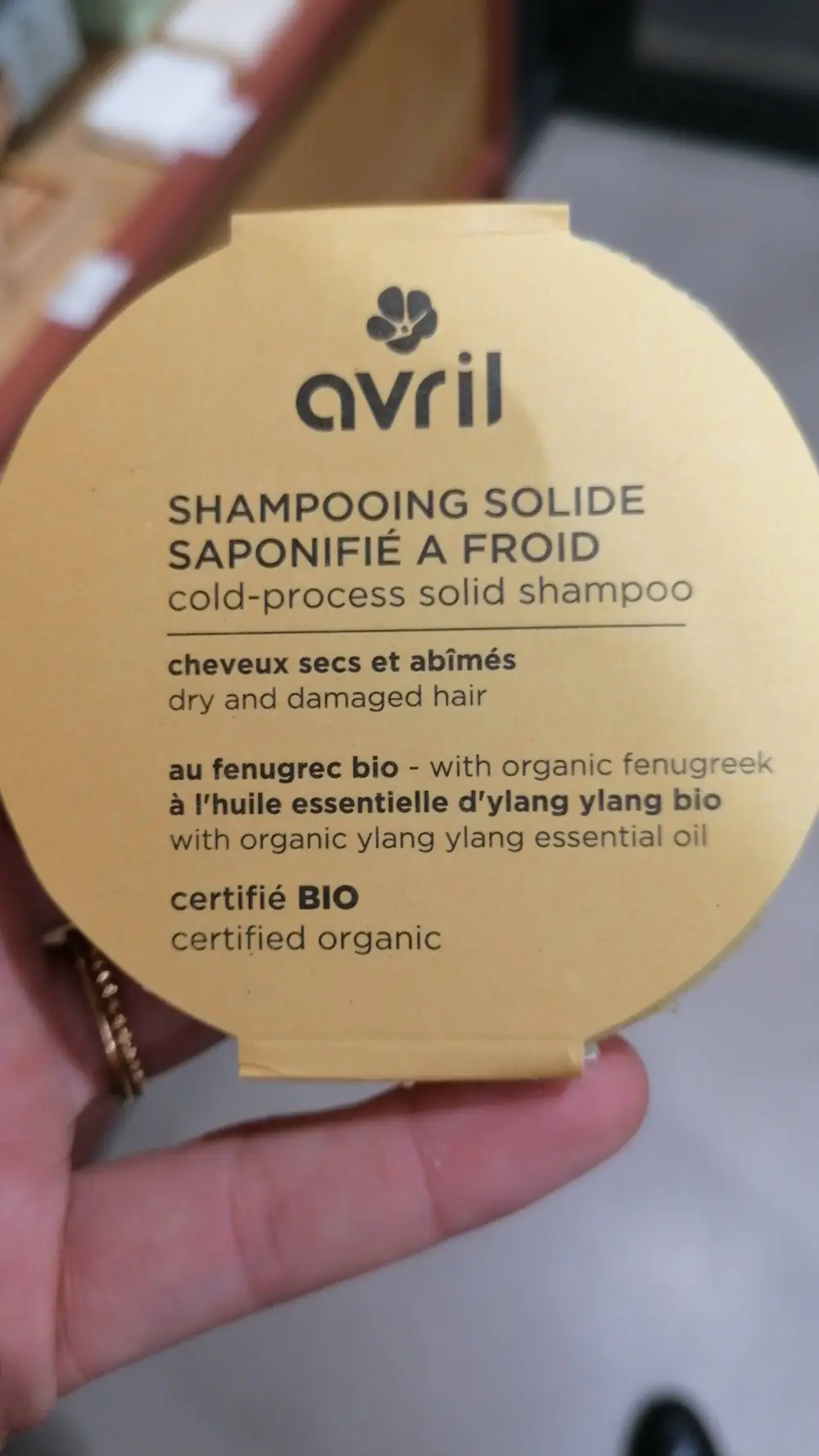 AVRIL - Shampooing solide saponifié à froid