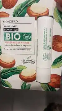 MONOPRIX - Baume lèvres réparateur au beurre de karité bio