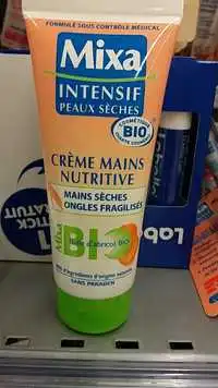 MIXA - Bio, Intensif peaux sèches - Crème mains nutritive 