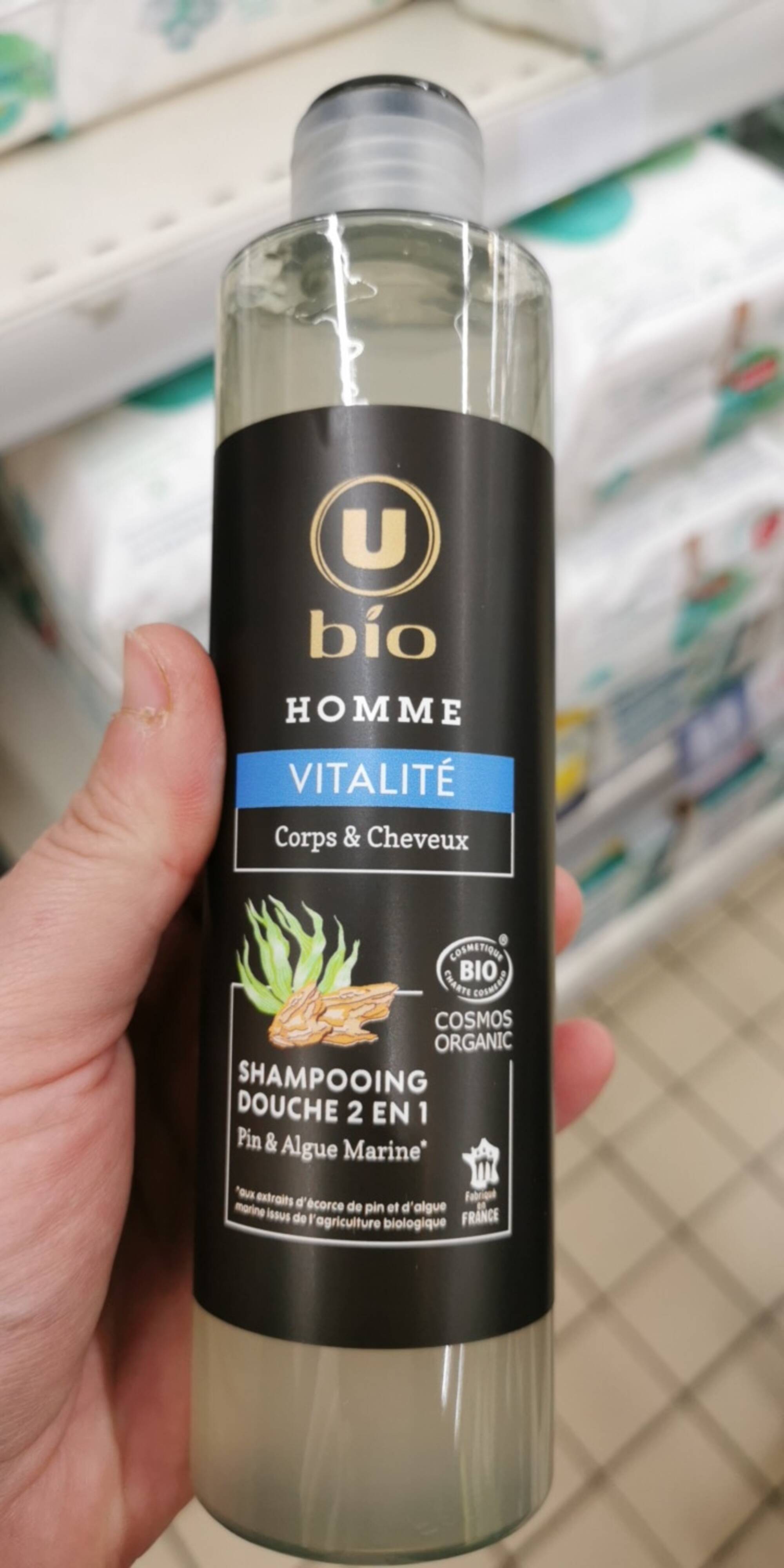 U - Bio Homme vitalité - Shampooing douche 2 en 1