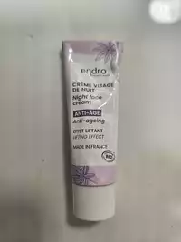 ENDRO - Crème visage de nuit anti-âge