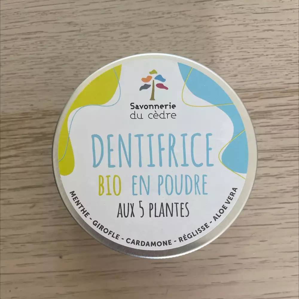 SAVONNERIE DU CÈDRE - Dentifrice bio en poudre aux 5 plantes