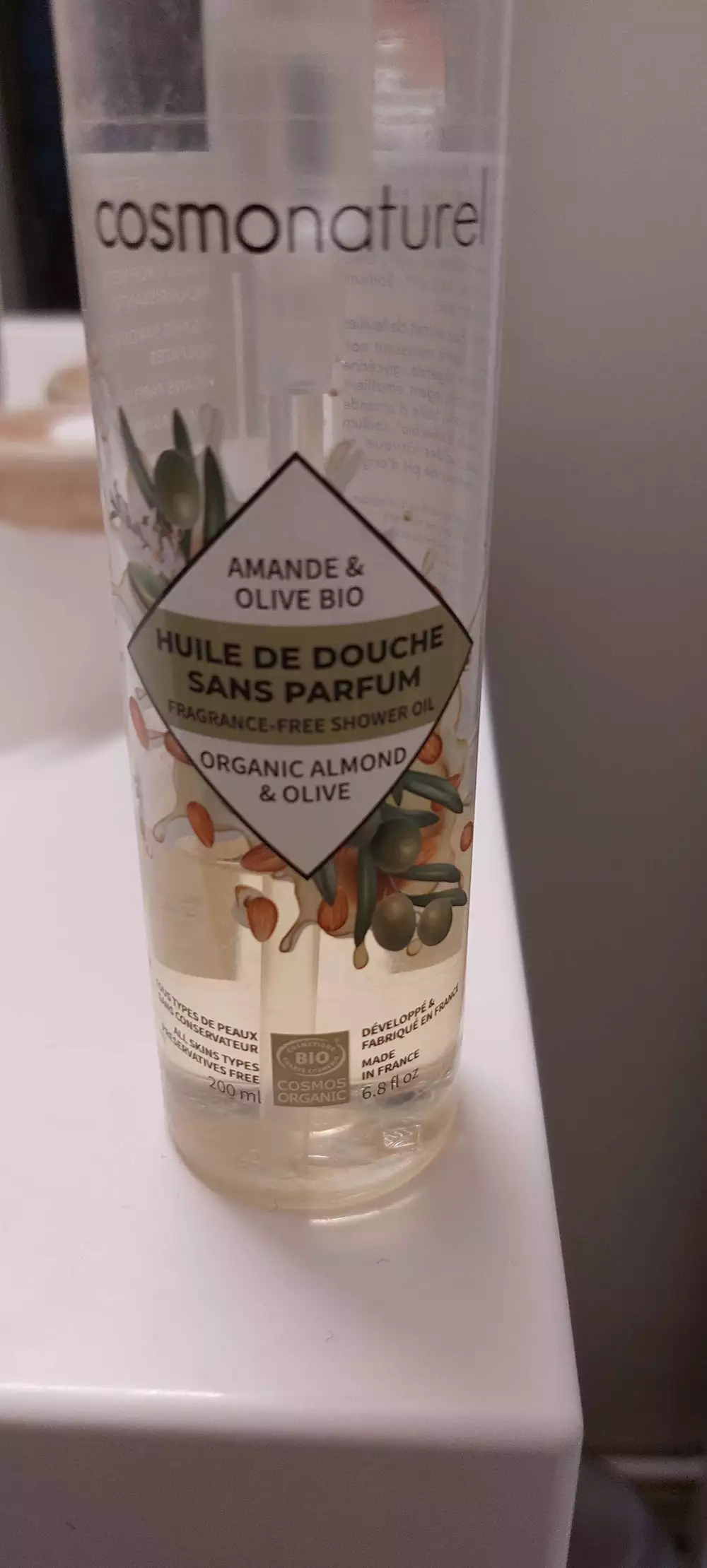 COSMO NATUREL - Huile de douche sans parfum 