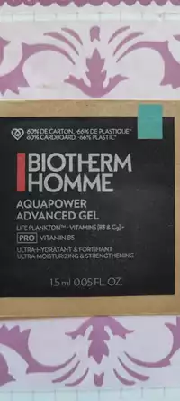 BIOTHERM HOMME - Aquapower - Advanced gel ultra-hydratant & fortifiant