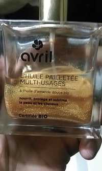 AVRIL - Huile pailletée multi-usages à l'huile d'amande douce bio