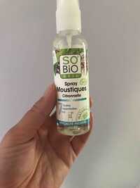 SO'BIO ÉTIC - 7 huiles essentielles bio - Spray moustiques citronnelle