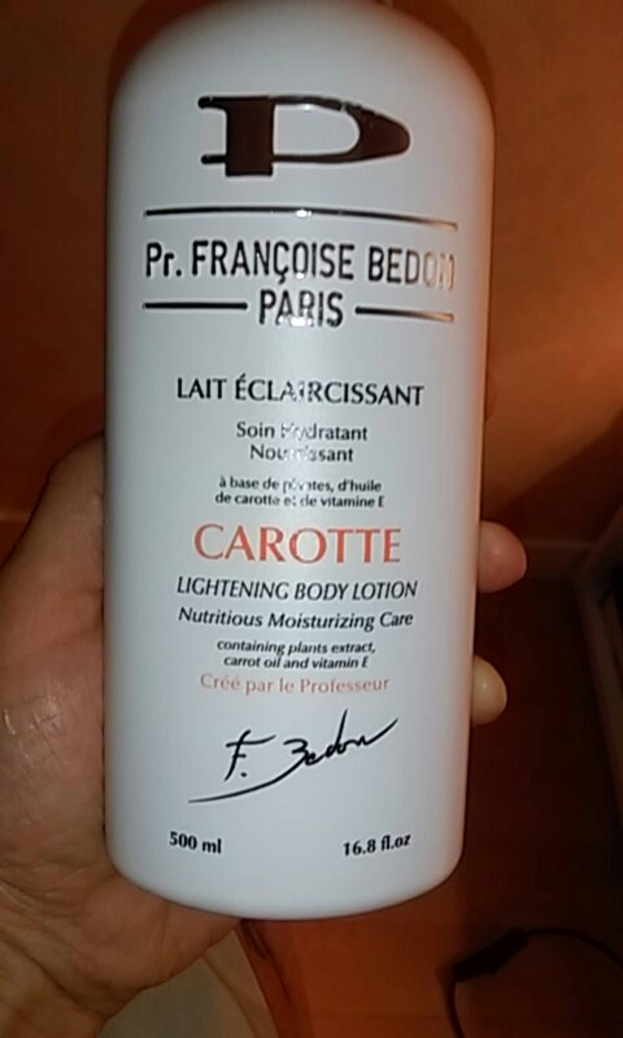 PR. FRANÇOISE BEDON PARIS - Carotte - Lait éclaircissant