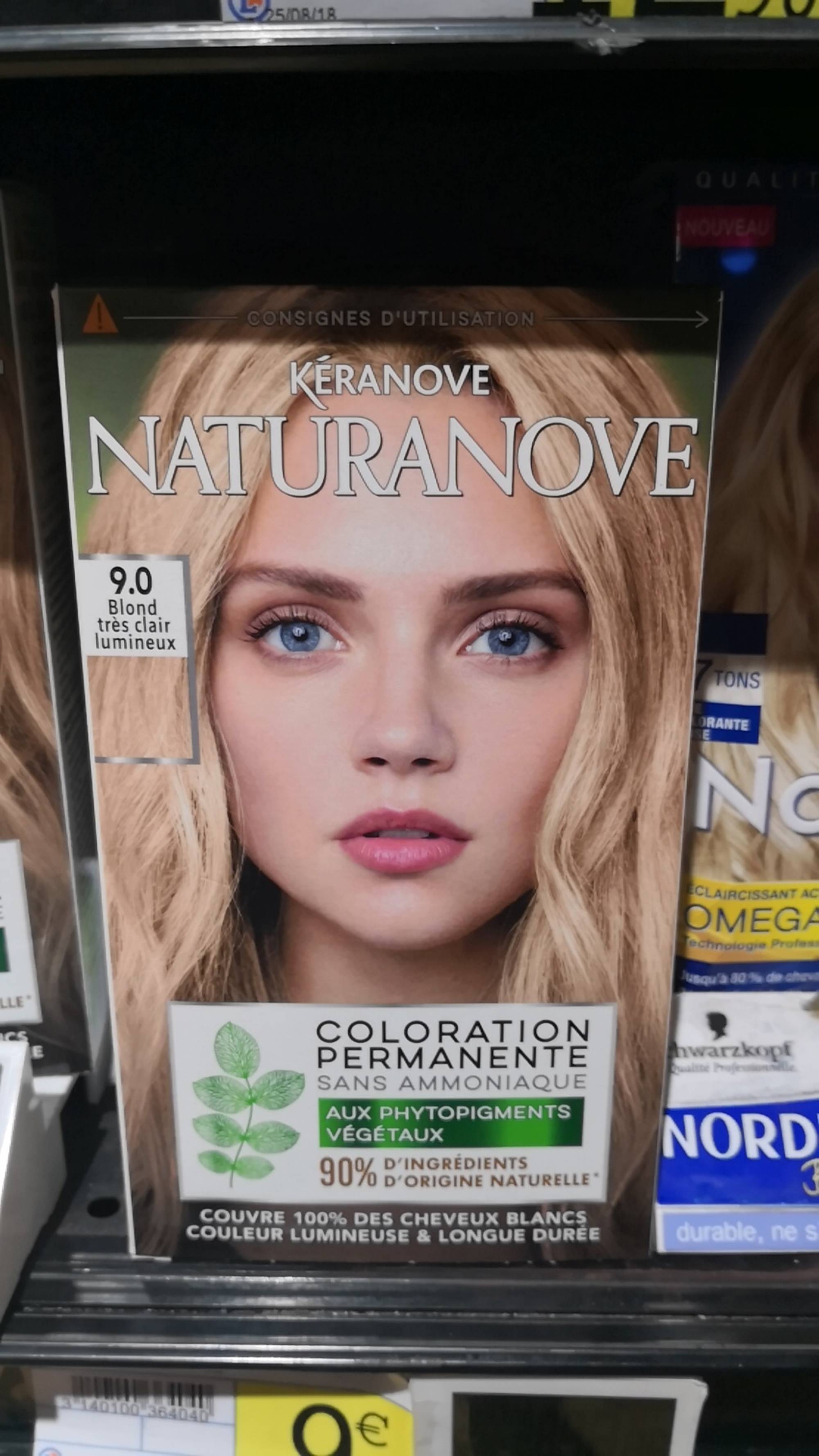 KÉRANOVE - Naturanove - Coloration permanente 9.0 blond très clair lumineux