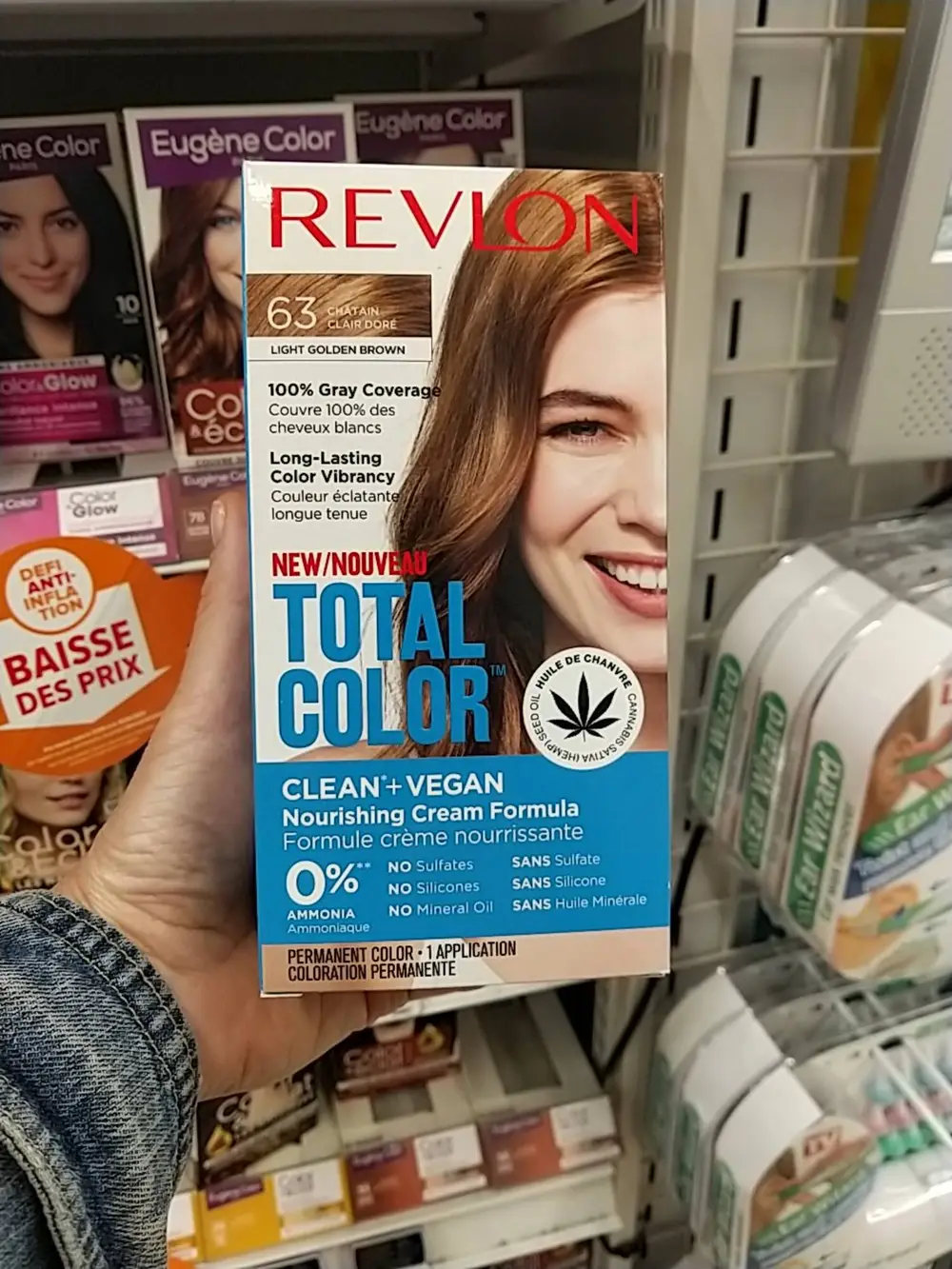 REVLON - Total color - Coloration permanente 63 châtain clair doré