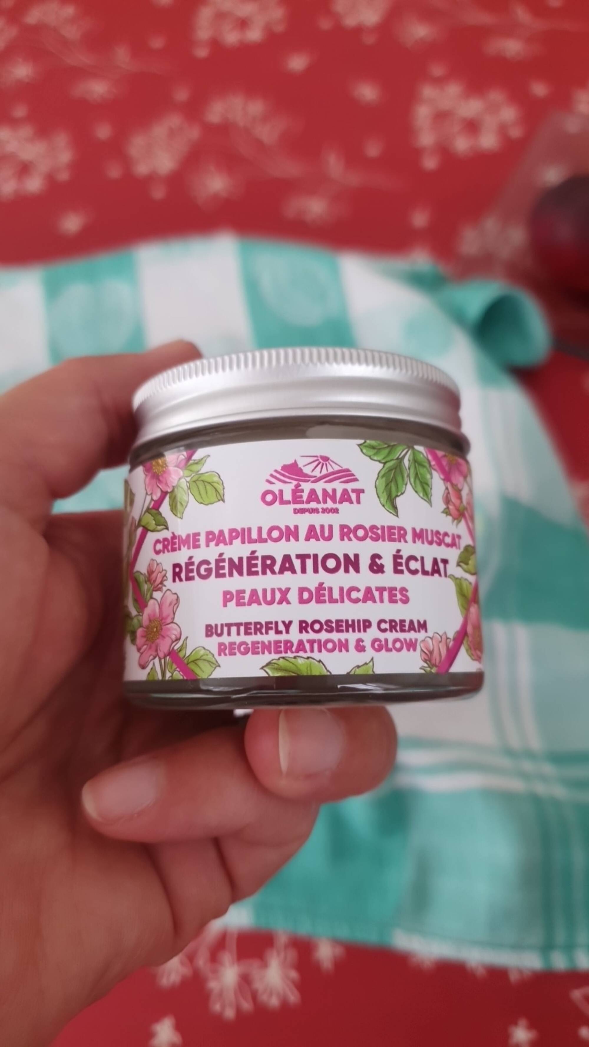 OLÉANAT - Peaux délicat - Crème papillon au rosier muscat