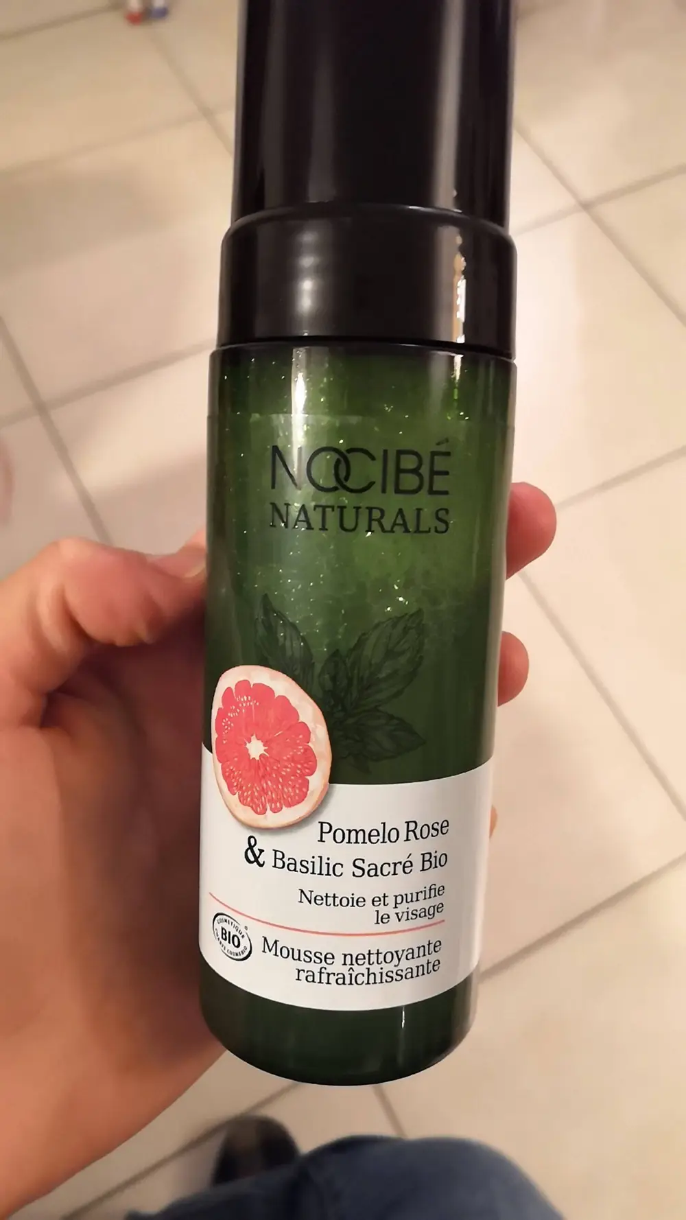 NOCIBÉ - Pomelo rose & basilic sacré bio - Mousse nettoyante rafraîchissante