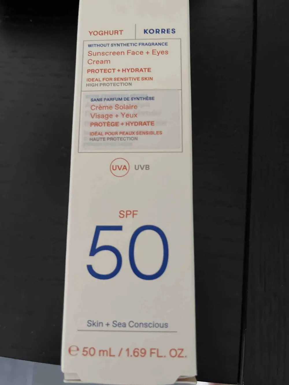 KORRES YOGHURT - Crème solaire visage + yeux SPF 50
