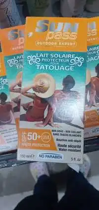 SUN PASS - Lait solaire protecteur pour tatouage spf50+