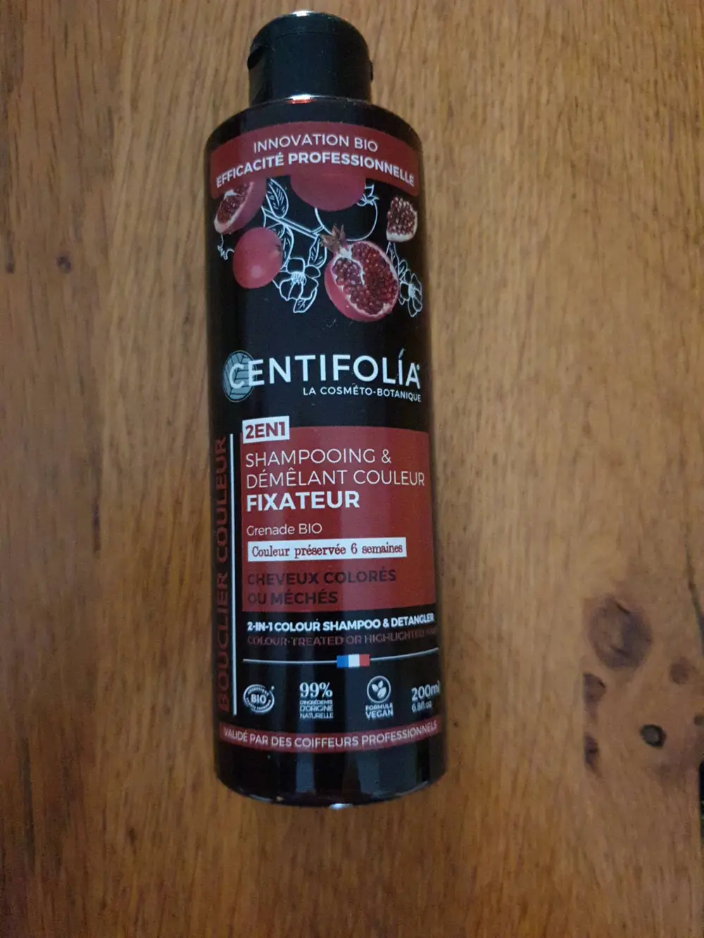 CENTIFOLIA - Bouclier couleur - Shampooing & démêlant fixateur grenade bio