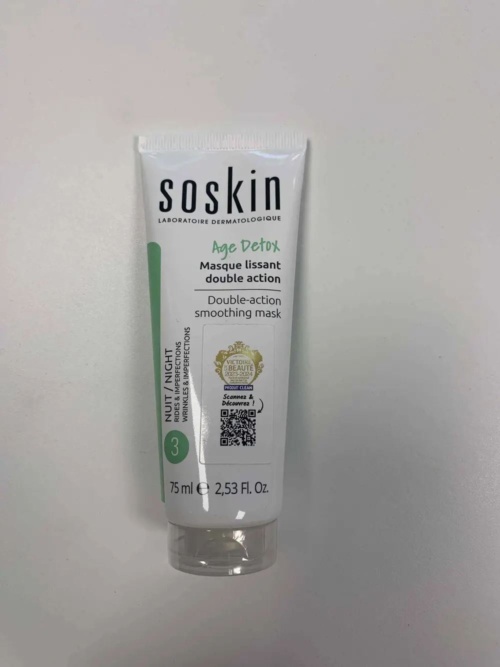 SOSKIN - Age Detox nuit - Masque lissant double action