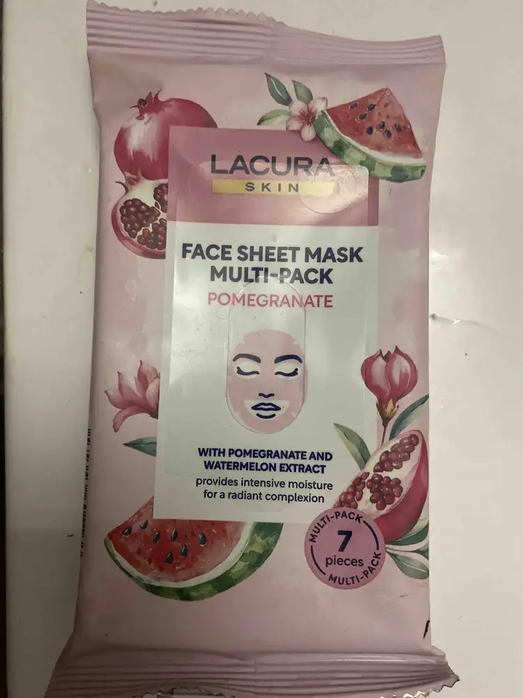 LACURA SKIN - Pomegranate - Face sheet mask multi-pack