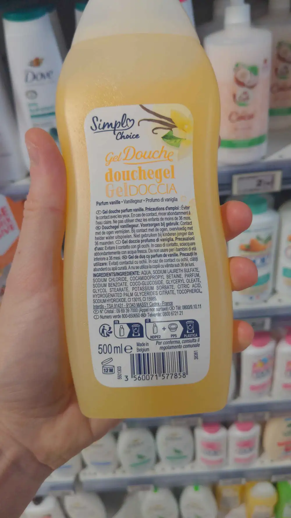 SIMPLY - Gel douche parfum vanille