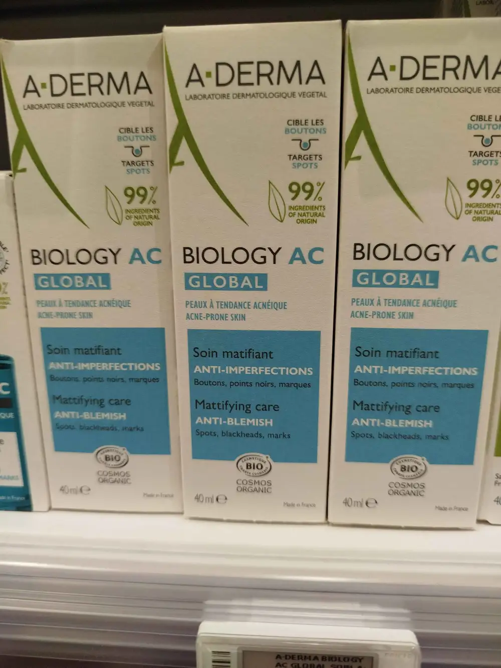 A-DERMA - Biology AC global - Soin matifiant anti-imperfections