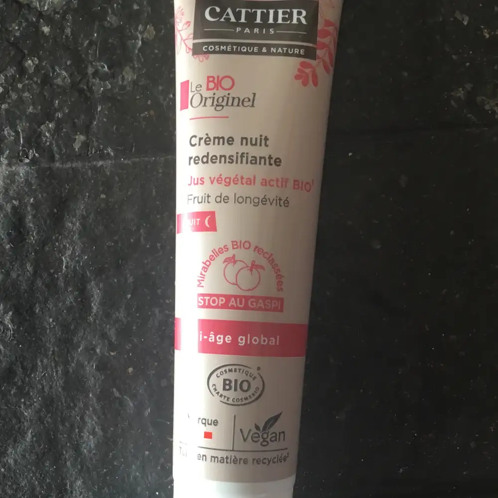 CATTIER - Le bio originel - Crème nuit redensifiante