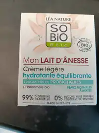 SO'BIO ÉTIC - Mon lait d'ânesse - Crème légère hydratante équilibrante