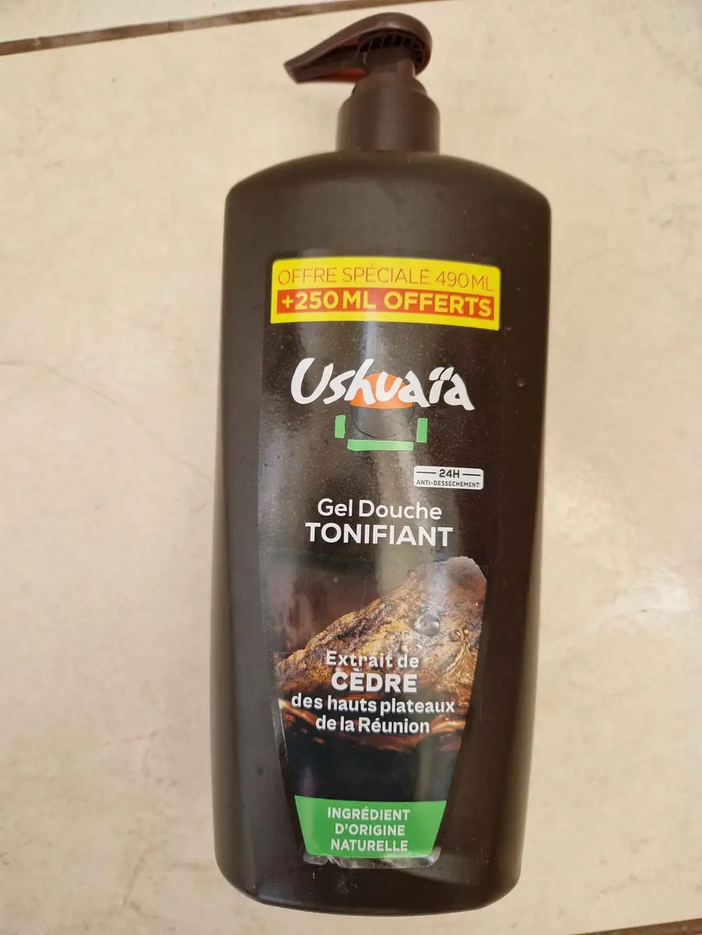 USHUAÏA - Gel douche tonifiant extrait de cèdre