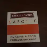 SIMPLES ET DIVINES - Carotte - Saponifié à froid