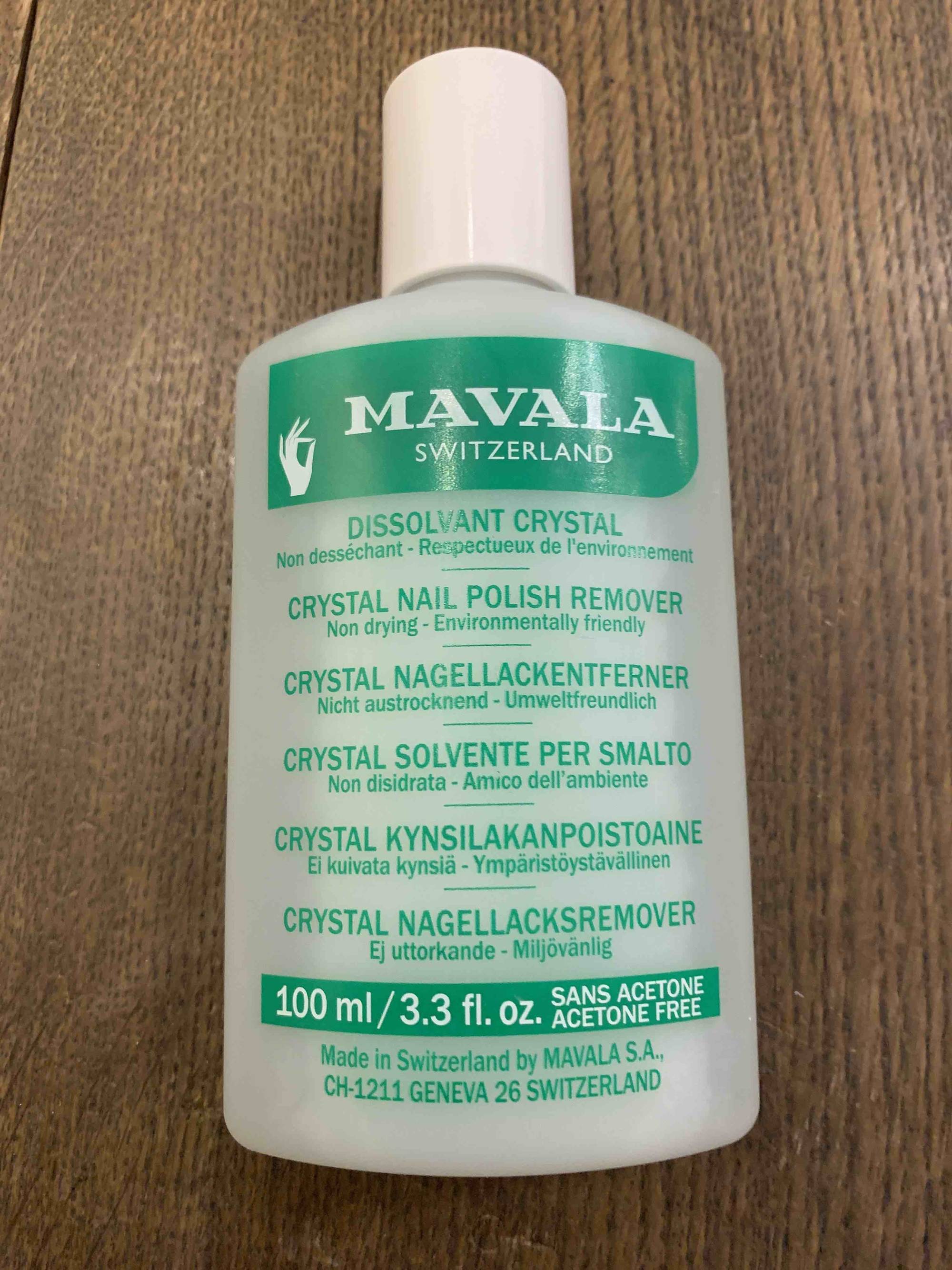 MAVALA - Dissolvant crystal non desséchant