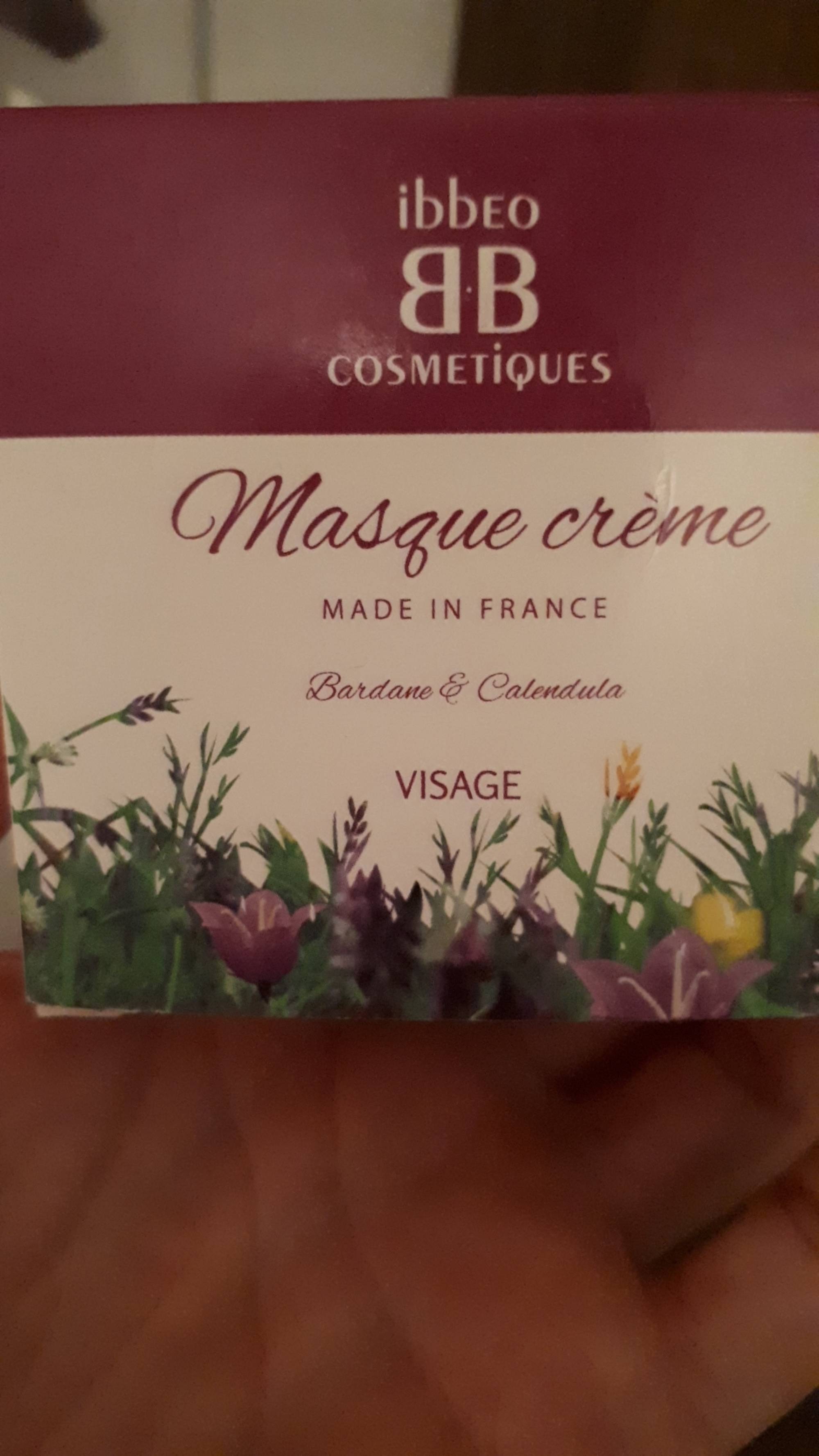 IBBEO COSMÉTIQUES - Bardane & calendula - Masque crème  