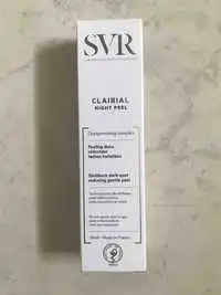 SVR LABORATOIRE DERMATOLOGIQUE - Clairial night peel - Peeling doux réducteur tâches installées