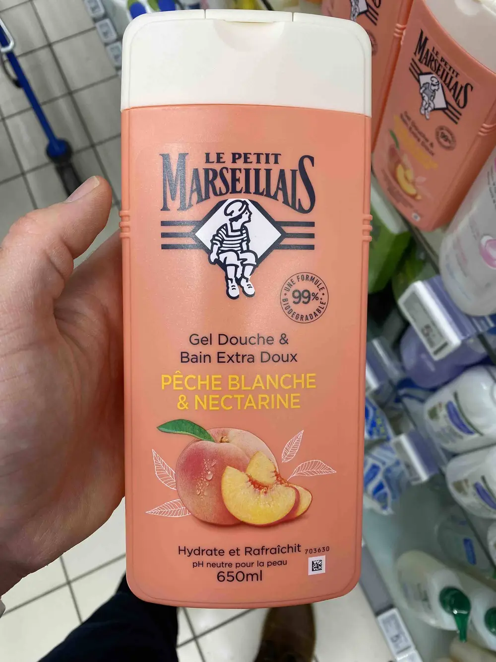 LE PETIT MARSEILLAIS - Pêche blanche & nectarine - Gel douche & bain extra doux