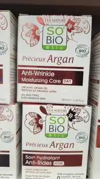 SO'BIO ÉTIC - Précieux argan - Soin hydratant anti-rides