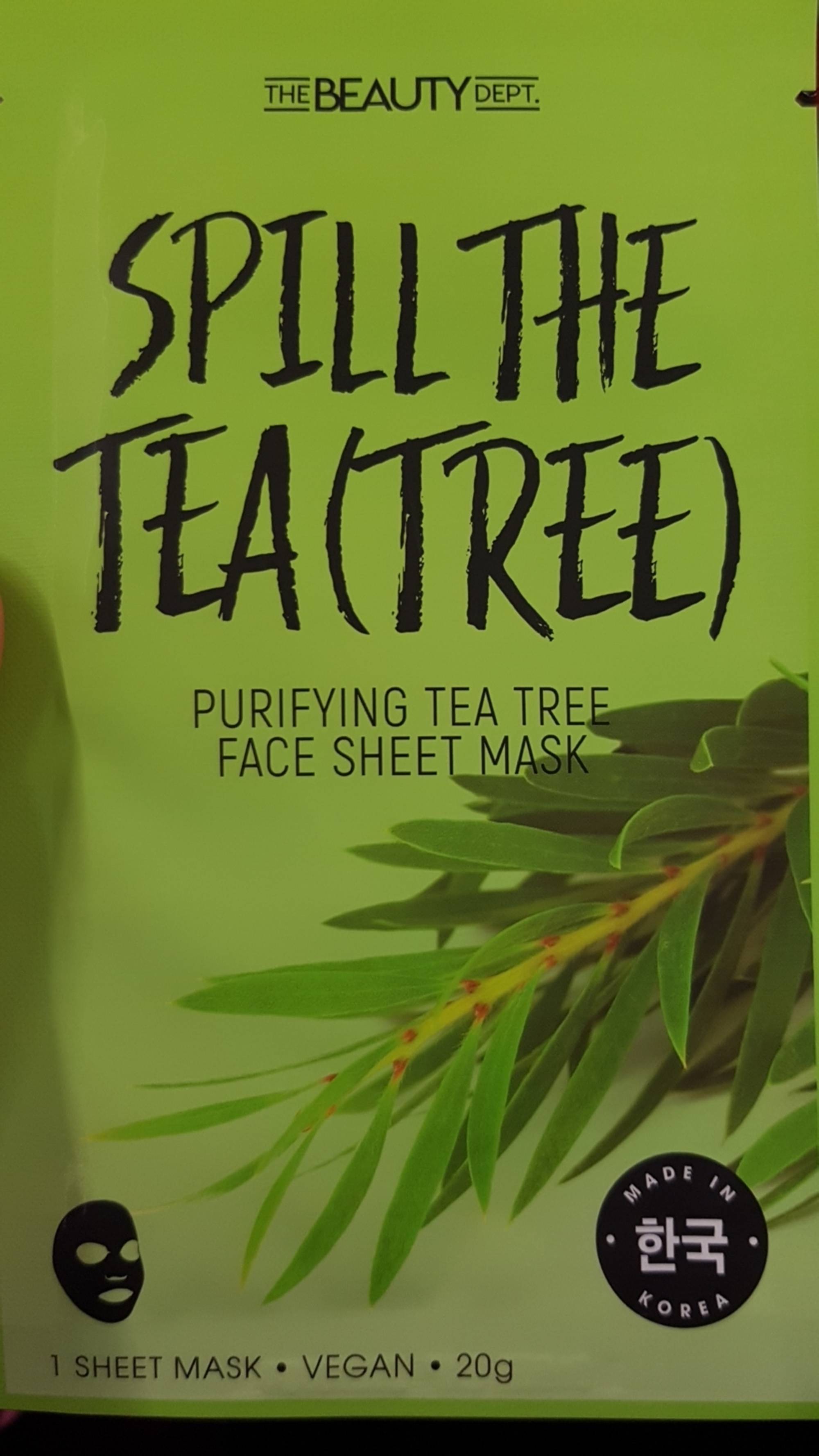THE BEAUTY DEPT - Spill the tea (tree) - Face sheet mask