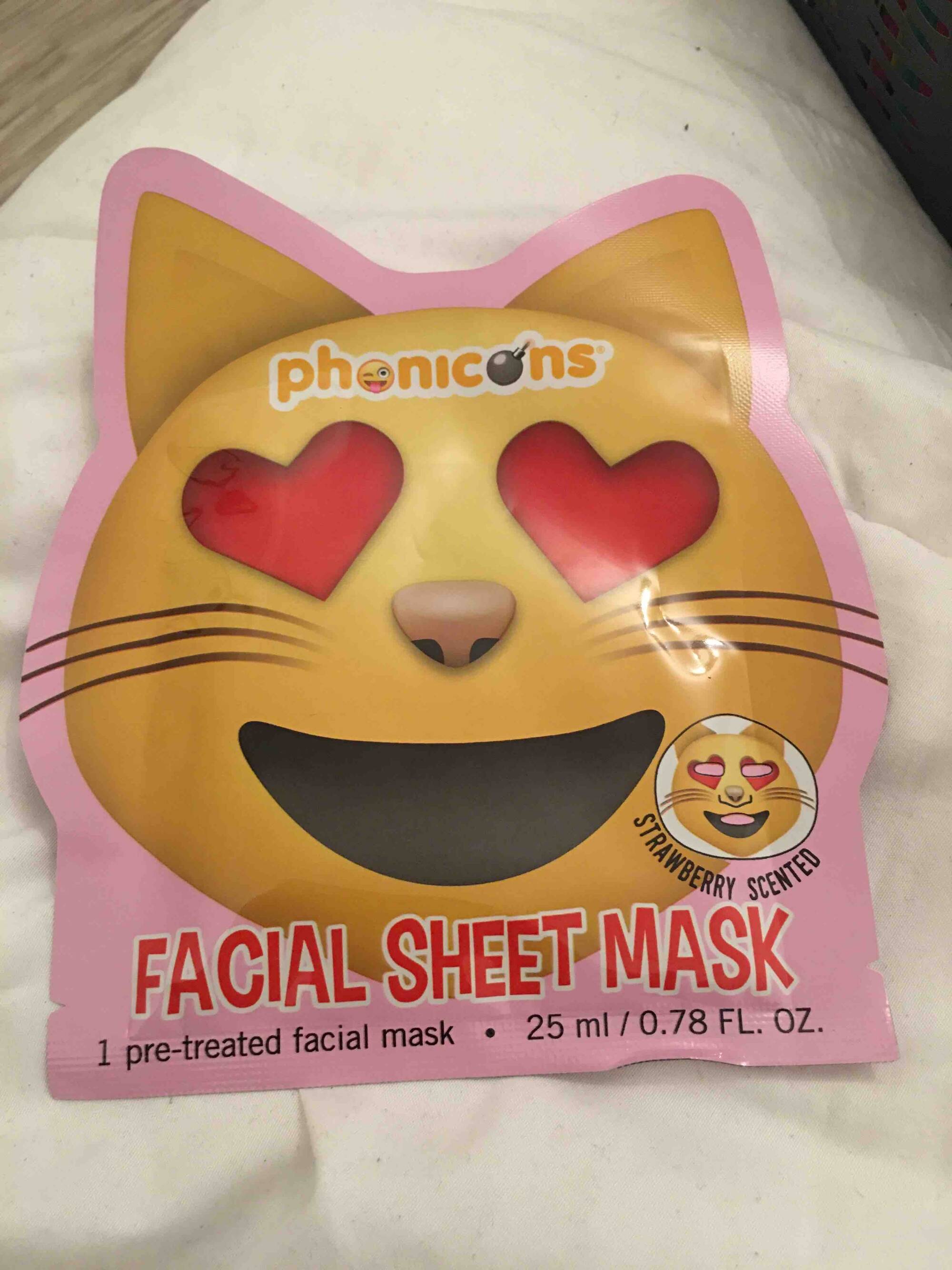 TOP BRANDS - Phonicons - Facial sheet mask strawberry scented