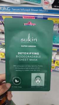SUKIN - Super greens - Detoxifying  sheet mask