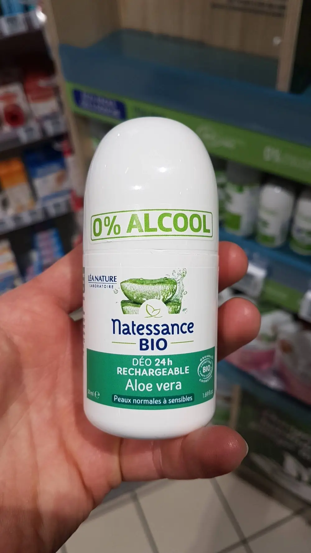 NATESSANCE BIO - Déo 24h rechargeable aloe vera