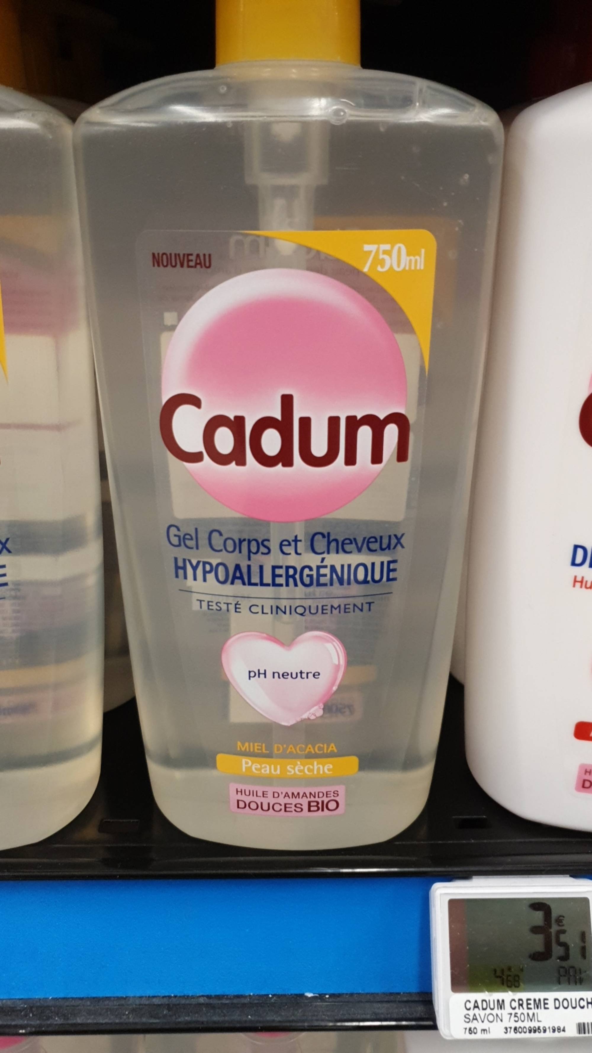CADUM - GEL DOUCHE ENFANT CORPS ET CHEVEUX FRAISE Flacon de 750ml - Soin du  Corps/Gel et Crème de Douche CADUM 