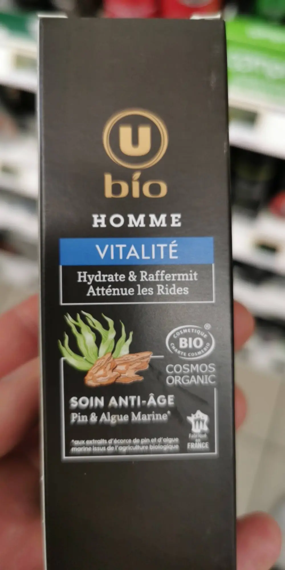 U - Bio Homme vitalité - Soin anti-âge