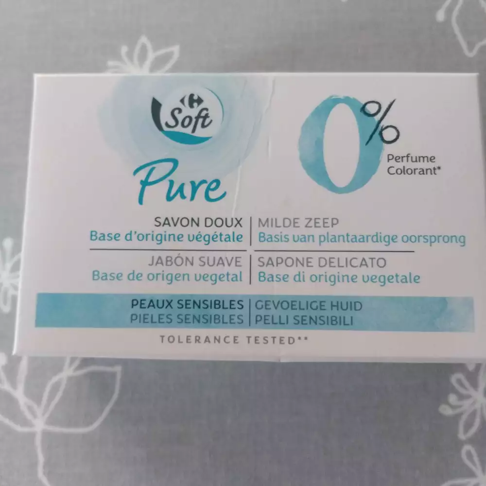 CARREFOUR - Soft pure - Savon doux peaux sensibles