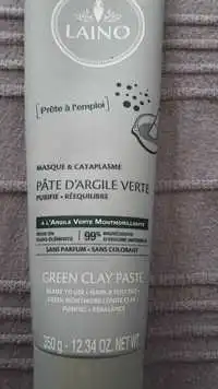 LAINO - Pâte d'argile verte - Masque & cataplasme