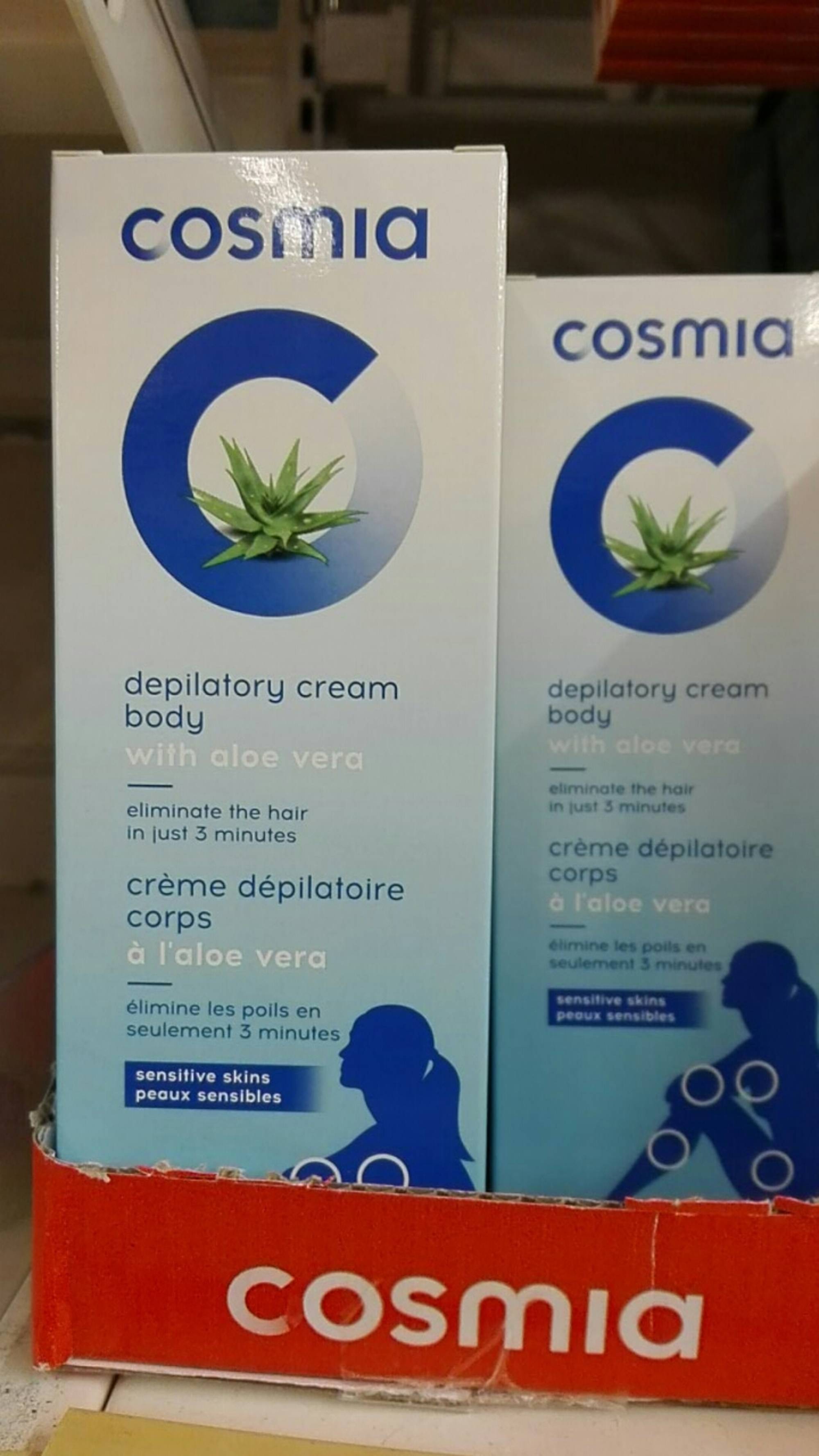 COSMIA - Crème dépilatoire corps à l'aloe vera