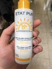 ETAT PUR - B85 - Spray solaire visage & corps SPF 50+