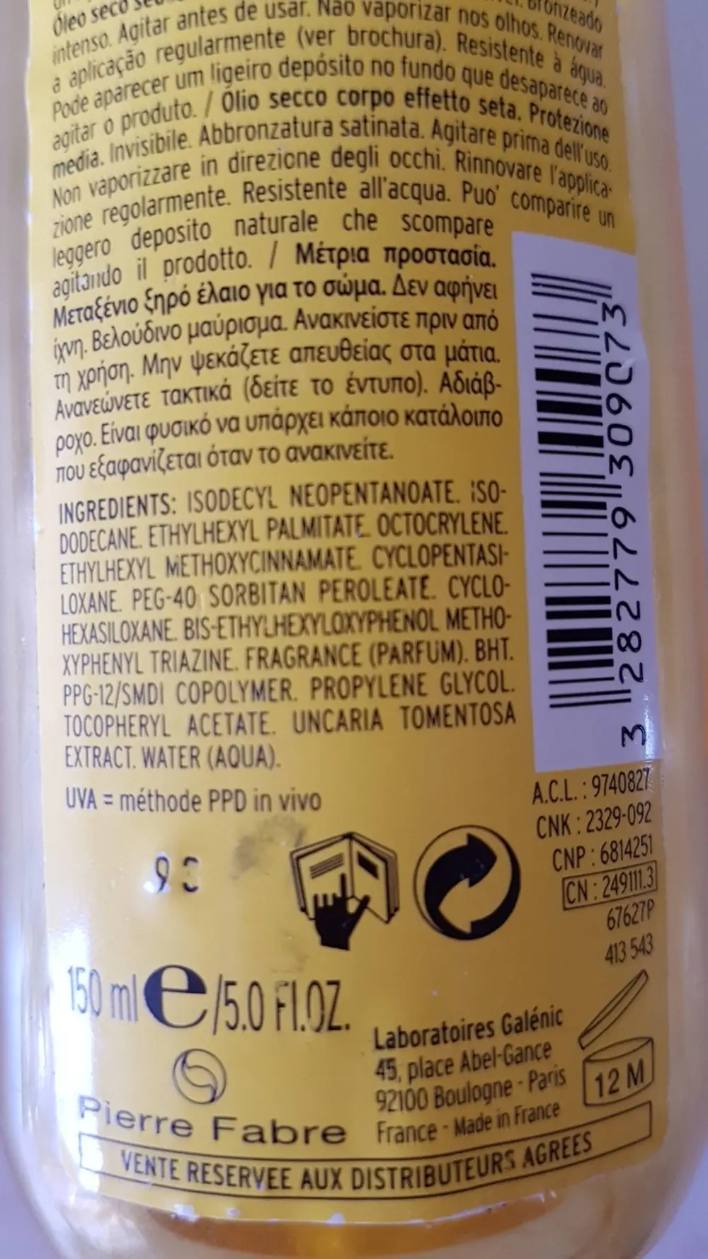 GALÉNIC - Soins soleil à l'uncaria d'amazonie SPF15