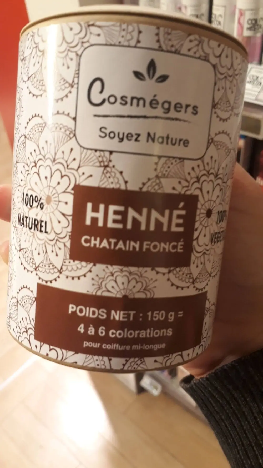 COSMÉGERS - Henné Châtain foncé - Colorations