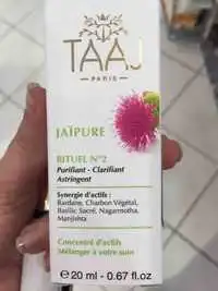 TAAJ - Jaïpure - Rituel n°2 purifiant et clarifiant