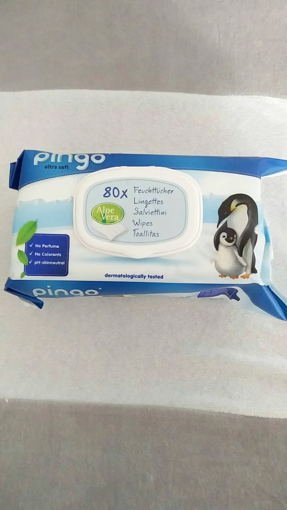 PINGO - Aloe vera- 80 Lingettes ultra soft 